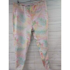 ProPlayer Womens 1X Cropped Athletic Leggings Palms Keys Pocket